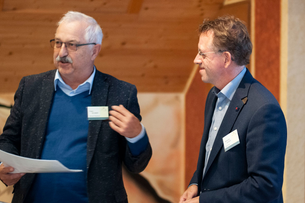 Franz Schier, Obm. des Naturparks Weissensee, und Alexander Kaiser, siegel+kaiser