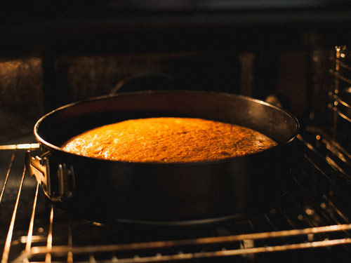 Blütenkuchen mit Holundergelee