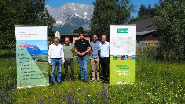 Projektpräsentation mit Wilhelm Graiss, Matthias Rode, LR Hannes Amesbauer, Oliver Gulas und Andreas Steinwidder